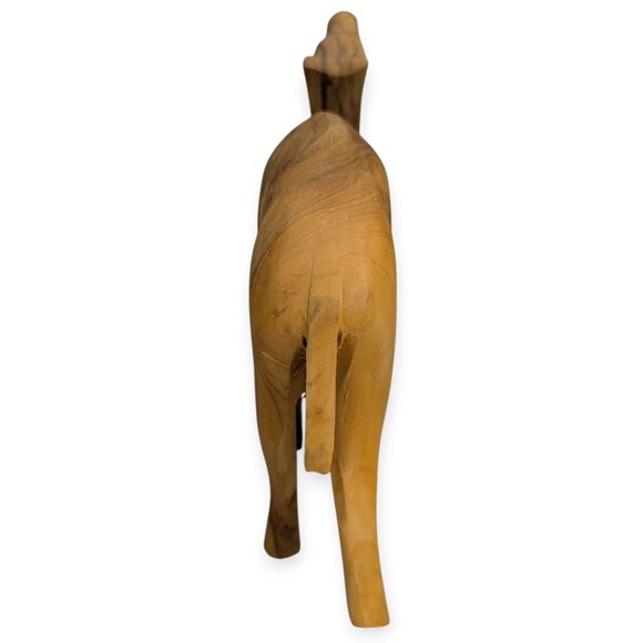 Olive Wood Camel Figurine 7" x 7" x 2" - Picture 3 of 11
